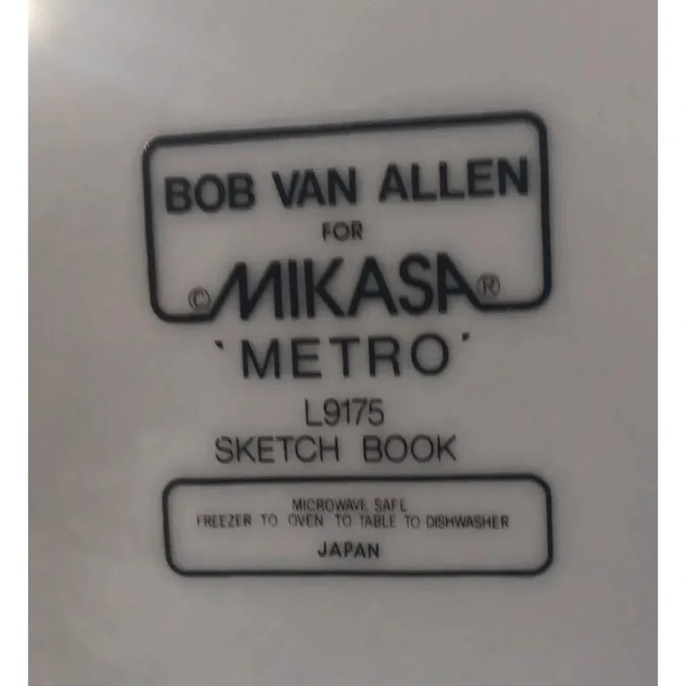 Mikasa Metro Dinner Plate 10.5 Inch‎ Sketch Book L9175 Bob Van Allen Replacement